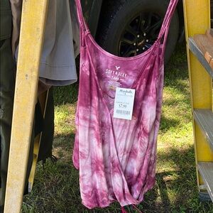 American Eagle Outfitters Pink Sleeveless Tank Top